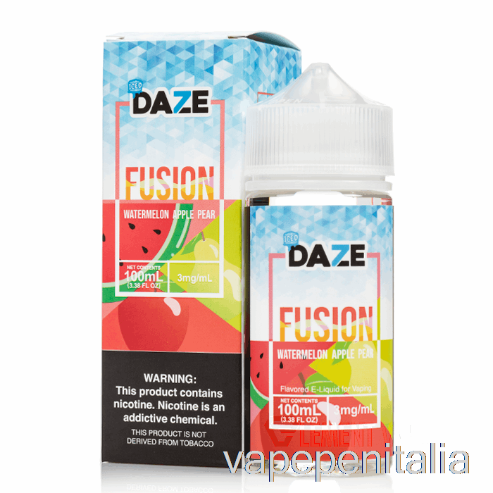 Vape In Italia Anguria Ghiacciata Mela Pera - 7 Daze Fusion - 100ml 6mg